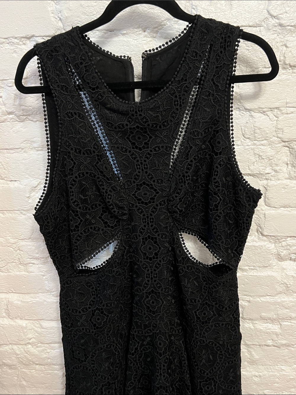 Anthropologie Black Lace High-Low Midi Dress - Picture 4 of 7